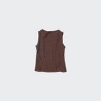 UNIQLO Shirring Boat Neck T-Shirt (Sleeveless) - 16 RED
