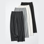 UNIQLO Smart Pleated Wide Trousers - 04 GREY
