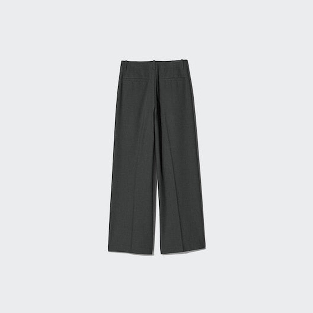 UNIQLO Smart Pleated Wide Trousers - 04 GREY