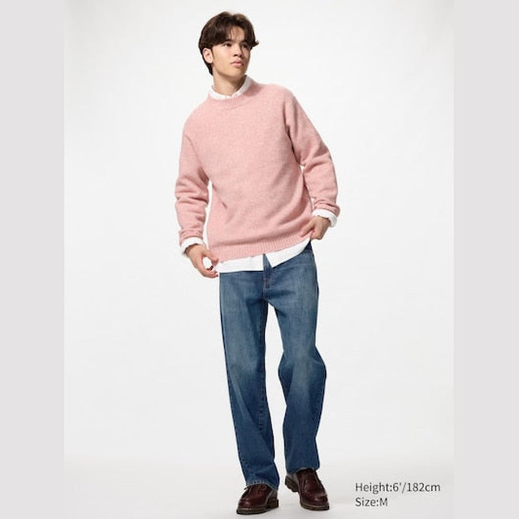 UNIQLO Soufflé Yarn Crew Neck Jumper - 34 BROWN