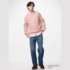 UNIQLO Soufflé Yarn Crew Neck Jumper - 34 BROWN