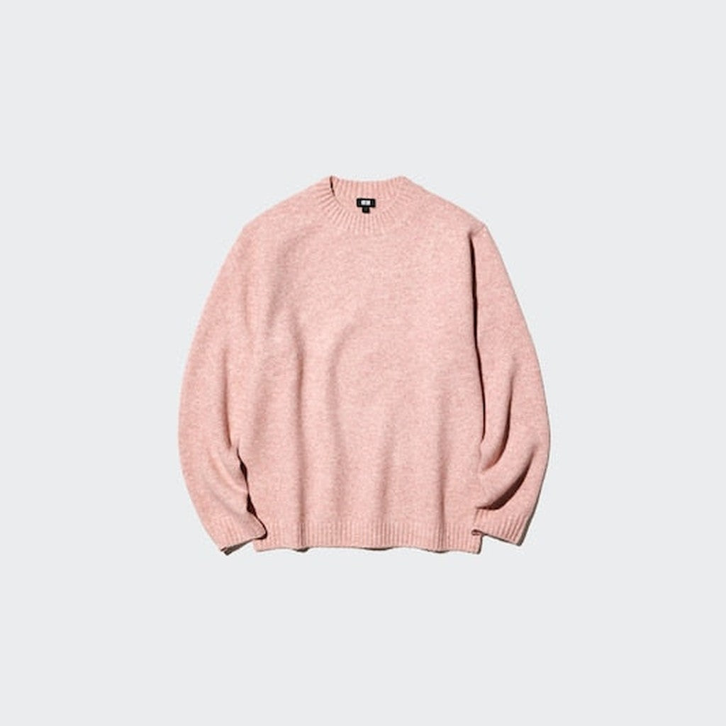 UNIQLO Soufflé Yarn Crew Neck Jumper - 34 BROWN