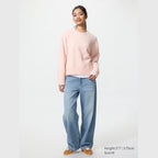 UNIQLO Soufflé Yarn Crew Neck Jumper - 54 GREEN