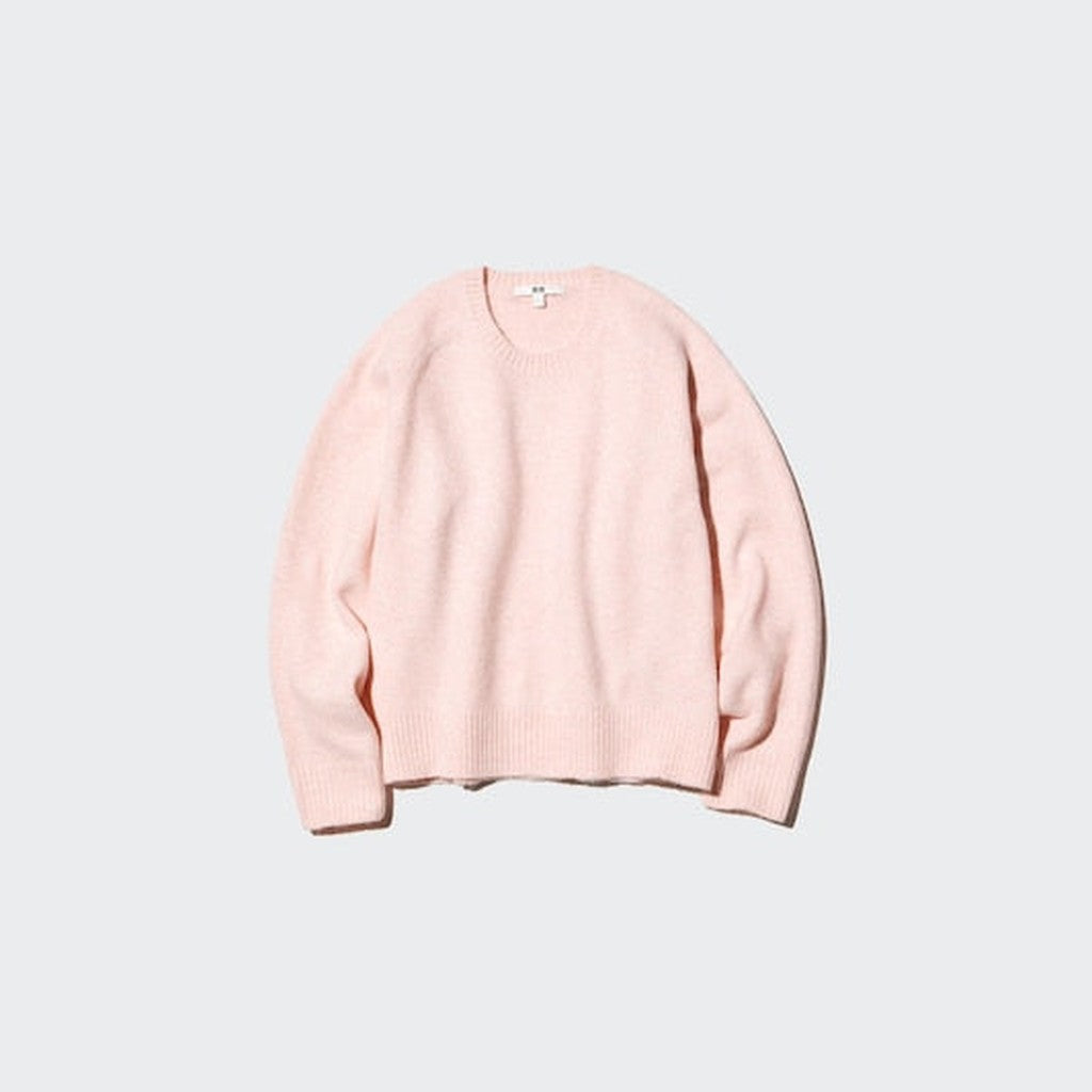 UNIQLO Soufflé Yarn Crew Neck Jumper - 54 GREEN
