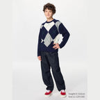 UNIQLO Soufflé Yarn Jumper (Argyle) - 69 NAVY