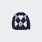 UNIQLO Soufflé Yarn Jumper (Argyle) - 69 NAVY