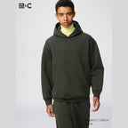 UNIQLO Sweat Oversized Pullover Hoodie - 59 DARK GREEN