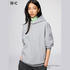 UNIQLO Sweat Oversized Pullover Hoodie - 59 DARK GREEN