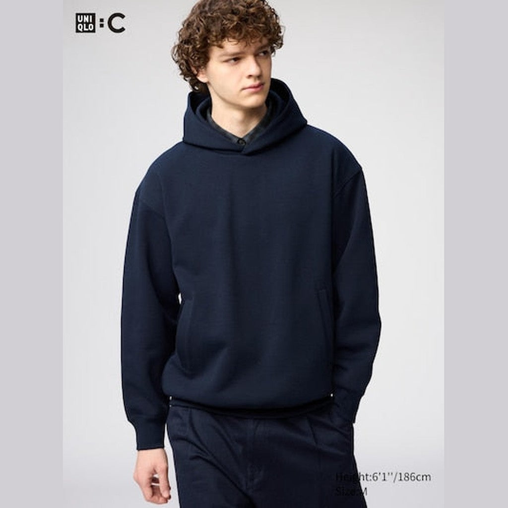 UNIQLO Sweat Oversized Pullover Hoodie - 69 NAVY