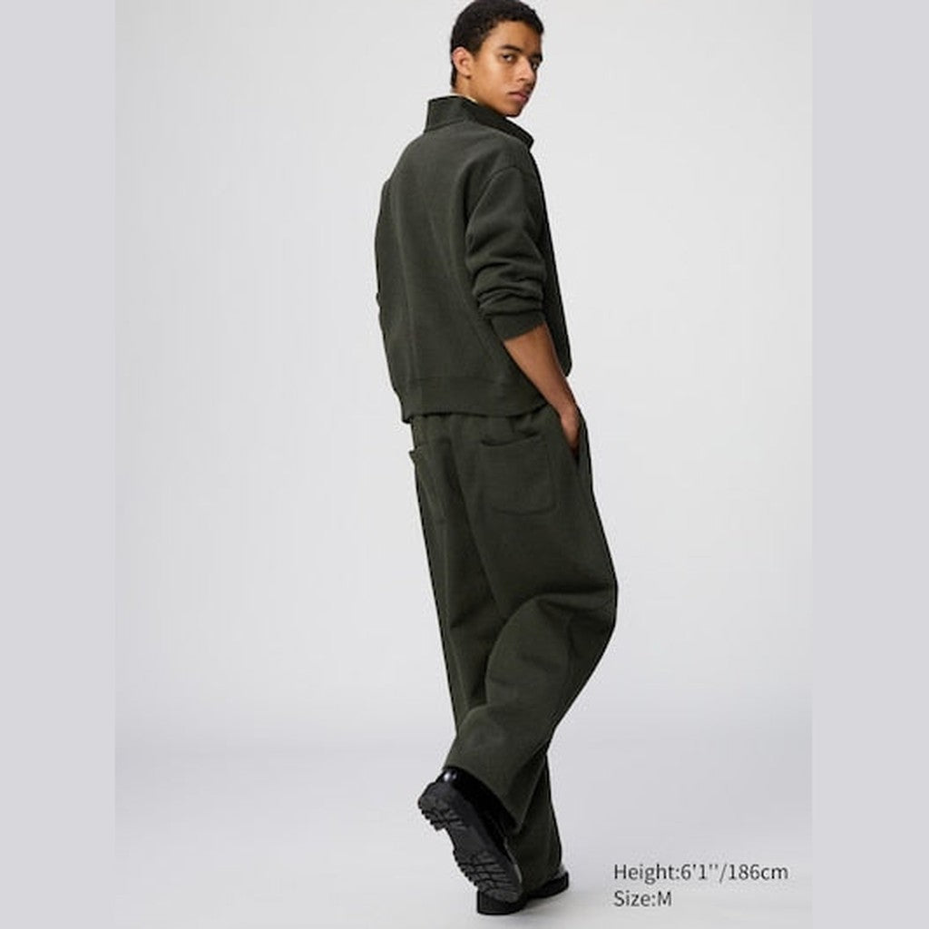 UNIQLO Sweat Wide Trousers - 09 BLACK