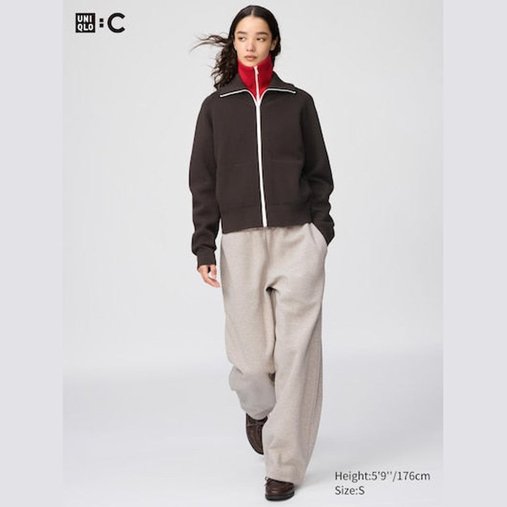 UNIQLO Sweat Wide Trousers - 31 BEIGE