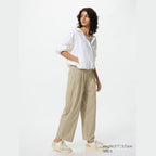 UNIQLO Ultra Stretch UV Protection Active Wide Trousers - 32 BEIGE