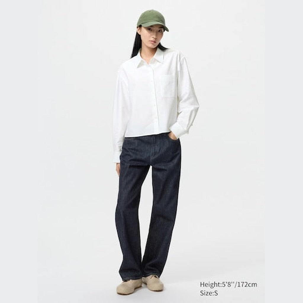 UNIQLO Unisex Oxford Boxy Shirt - 50 LIGHT GREEN