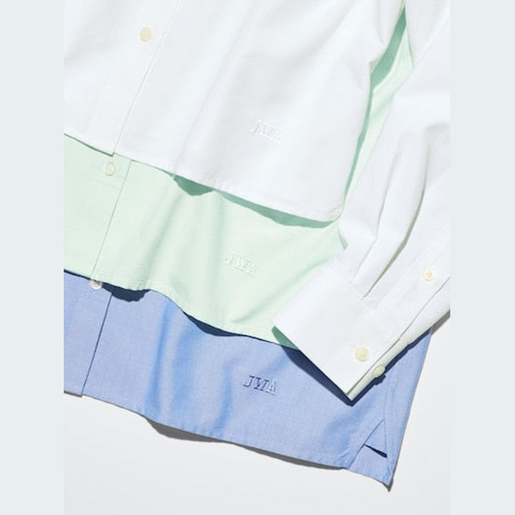 UNIQLO Unisex Oxford Boxy Shirt - 50 LIGHT GREEN