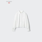UNIQLO Unisex Oxford Boxy Shirt - 50 LIGHT GREEN