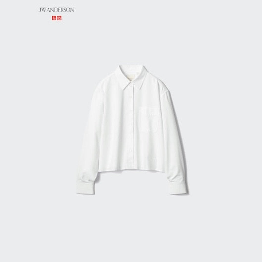 UNIQLO Unisex Oxford Boxy Shirt - 50 LIGHT GREEN
