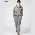 UNIQLO Unisex Pleated Wide Tapered Trousers - 05 GREY