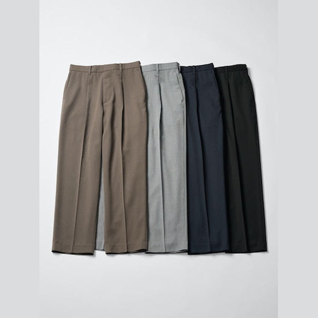 UNIQLO Unisex Pleated Wide Tapered Trousers - 05 GREY