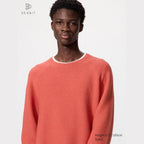 UNIQLO Unisex Washable 3D Knit Seamless Crew Neck Jumper - 24 ORANGE