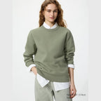 UNIQLO Washable Milano Ribbed Crew Neck Jumper - 03 GREY