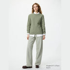 UNIQLO Washable Milano Ribbed Crew Neck Jumper - 19 WINE