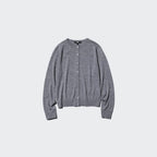 UNIQLO Women's 100% Merino Crew Neck Cardigan - 51 GREEN