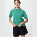 UNIQLO Women's AIRism Cotton T-Shirt - 54 GREEN