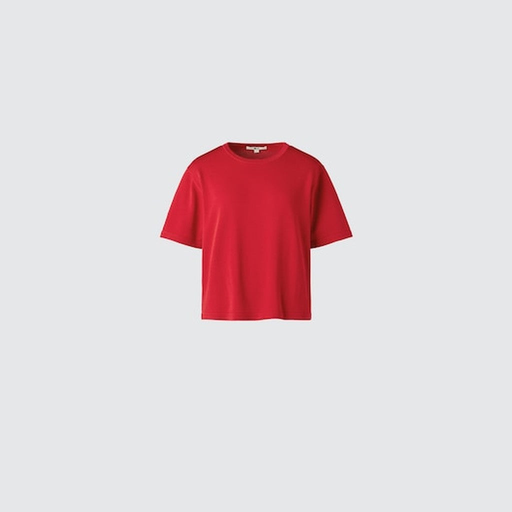 UNIQLO Women's Boxy Knit T-Shirt - 61 BLUE