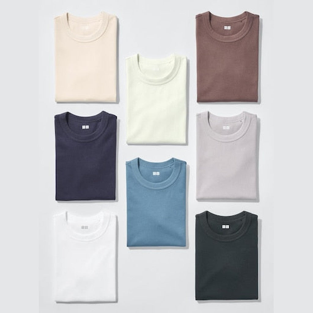 UNIQLO Women's Crew Neck T-Shirt - 37 BROWN