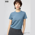 UNIQLO Women's Crew Neck T-Shirt - 64 BLUE