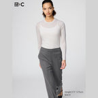 UNIQLO Women's HEATTECH Extra Warm Cashmere Blend Crew Neck T-Shirt - 30 NATURAL