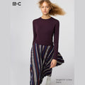 UNIQLO Women's HEATTECH Extra Warm Cashmere Blend Crew Neck T-Shirt - 79 DARK PURPLE