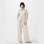 UNIQLO Women's Linen Blend Easy Trousers - 30 NATURAL