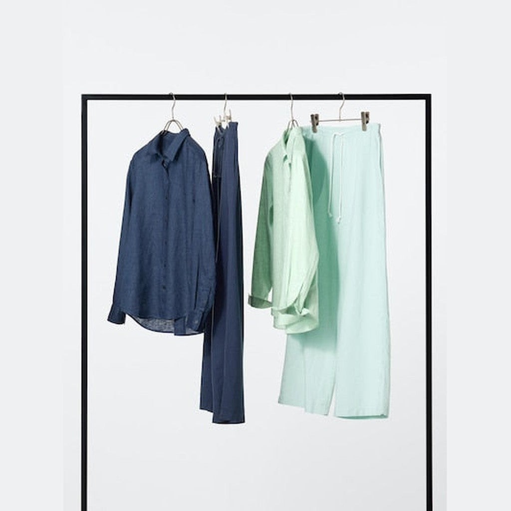 UNIQLO Women's Linen Blend Easy Trousers - 65 BLUE