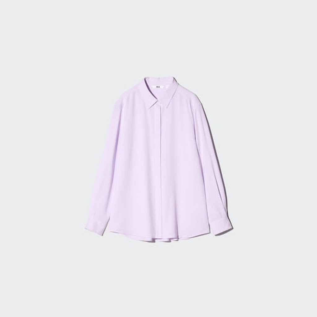 UNIQLO Women's Rayon Blouse - 71 PURPLE